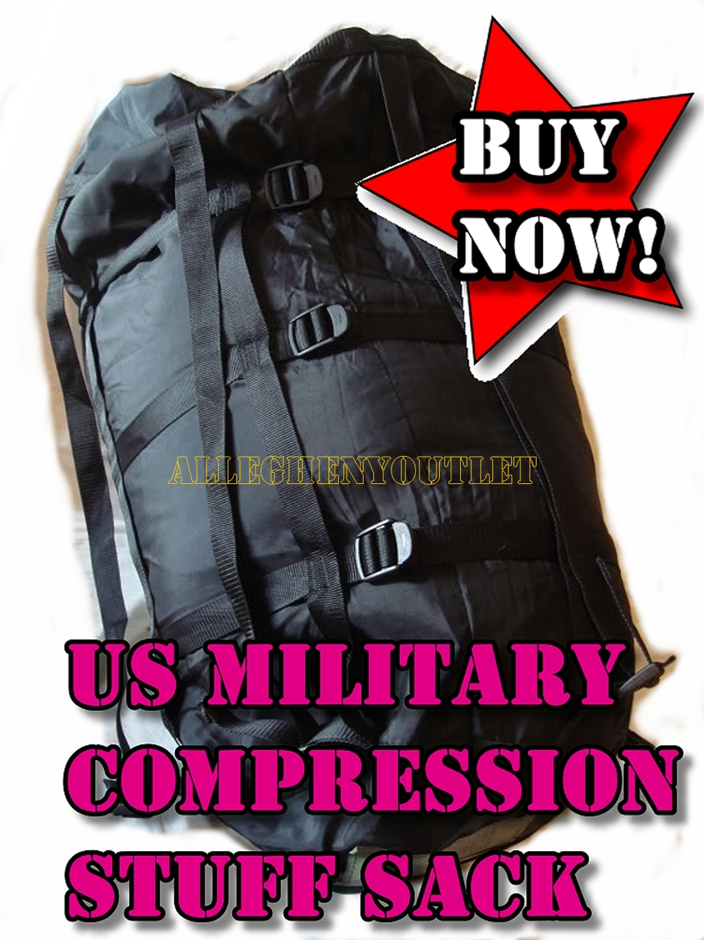 US Military ARMY Sleeping Bag COMPRESSION STUFF SACK VG eBay