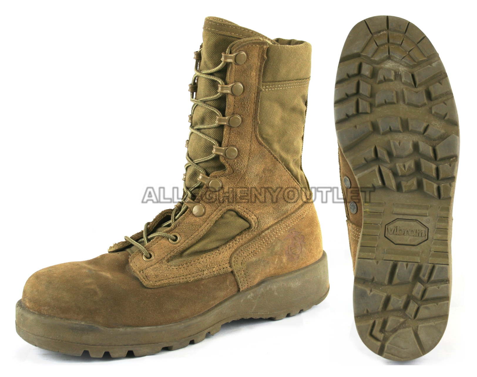 US Military HOT WEATHER Coolmax COMBAT BOOTS Vibram Sole Coyote USA Made EXC eBay