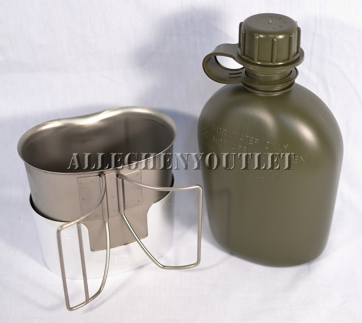 USGI Military SET 1 QT CANTEEN, Stainless Steel Butterfly CUP, STOVE