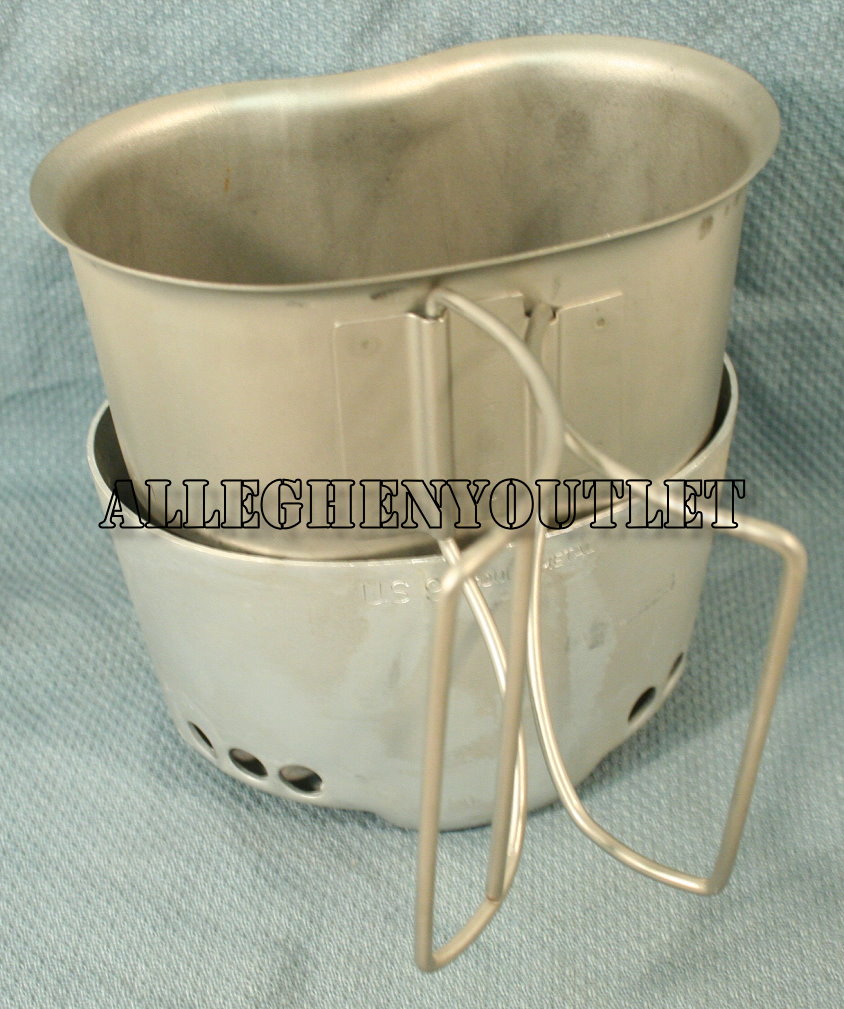 USGI Military Stainless Steel USED CANTEEN CUP and STOVE / STAND NEW eBay