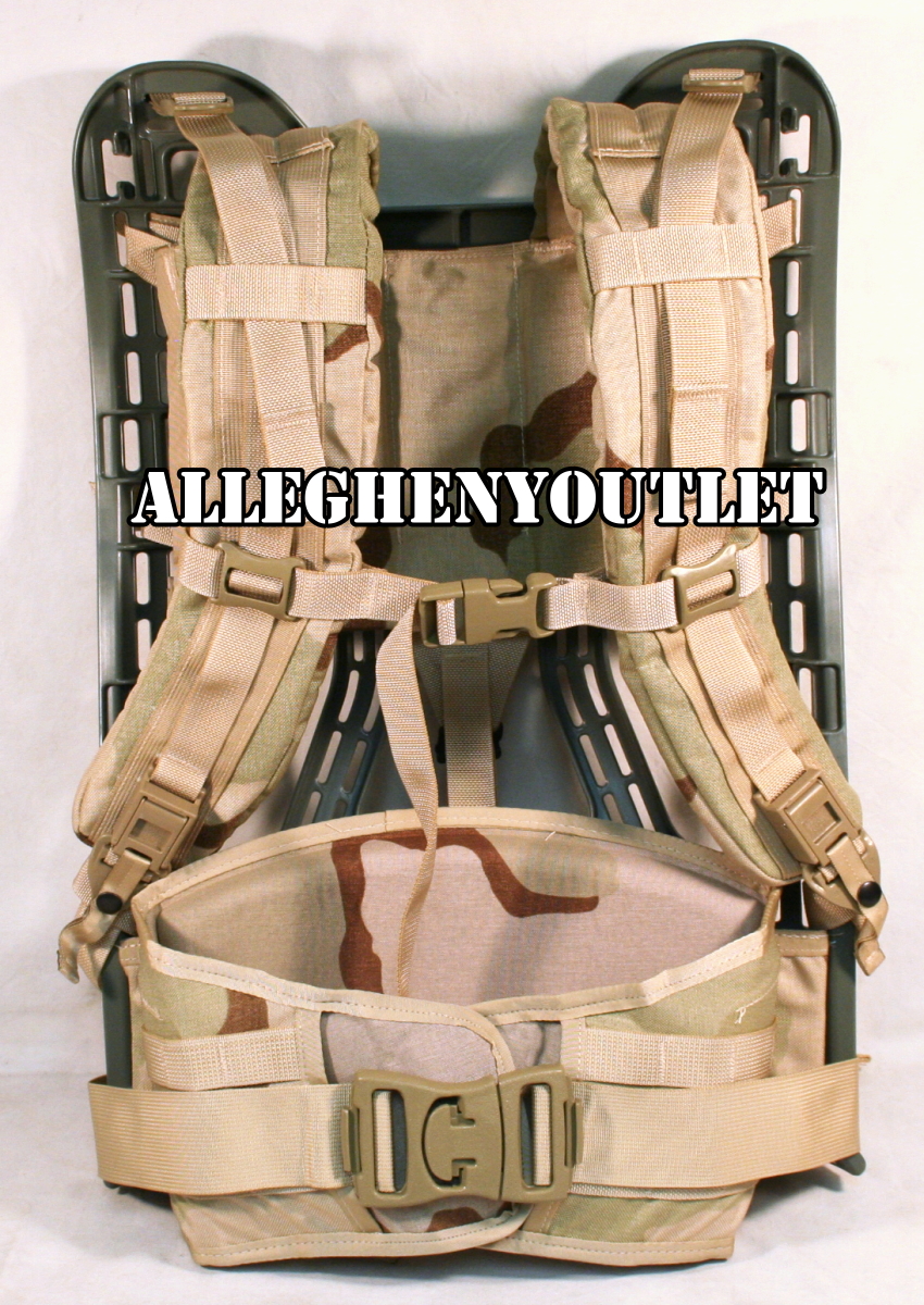 MOLLE GEN 4 ACU FRAME w/ Desert SHOULDER STRAPS and KIDNEY PAD Rifleman